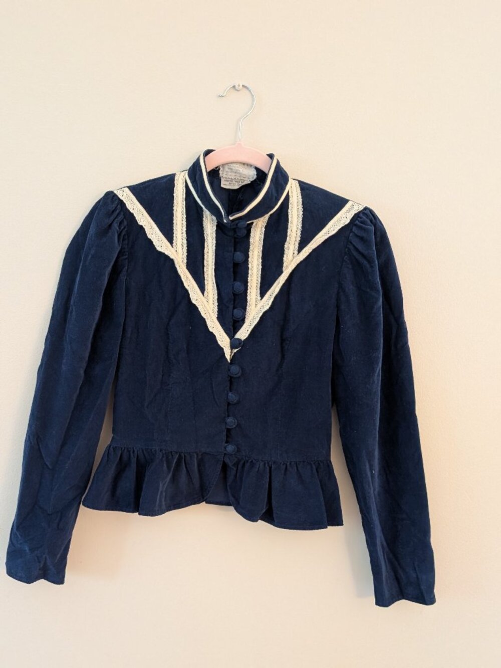 Beautiful Cotton Corduroy blue Military/Band Jacket